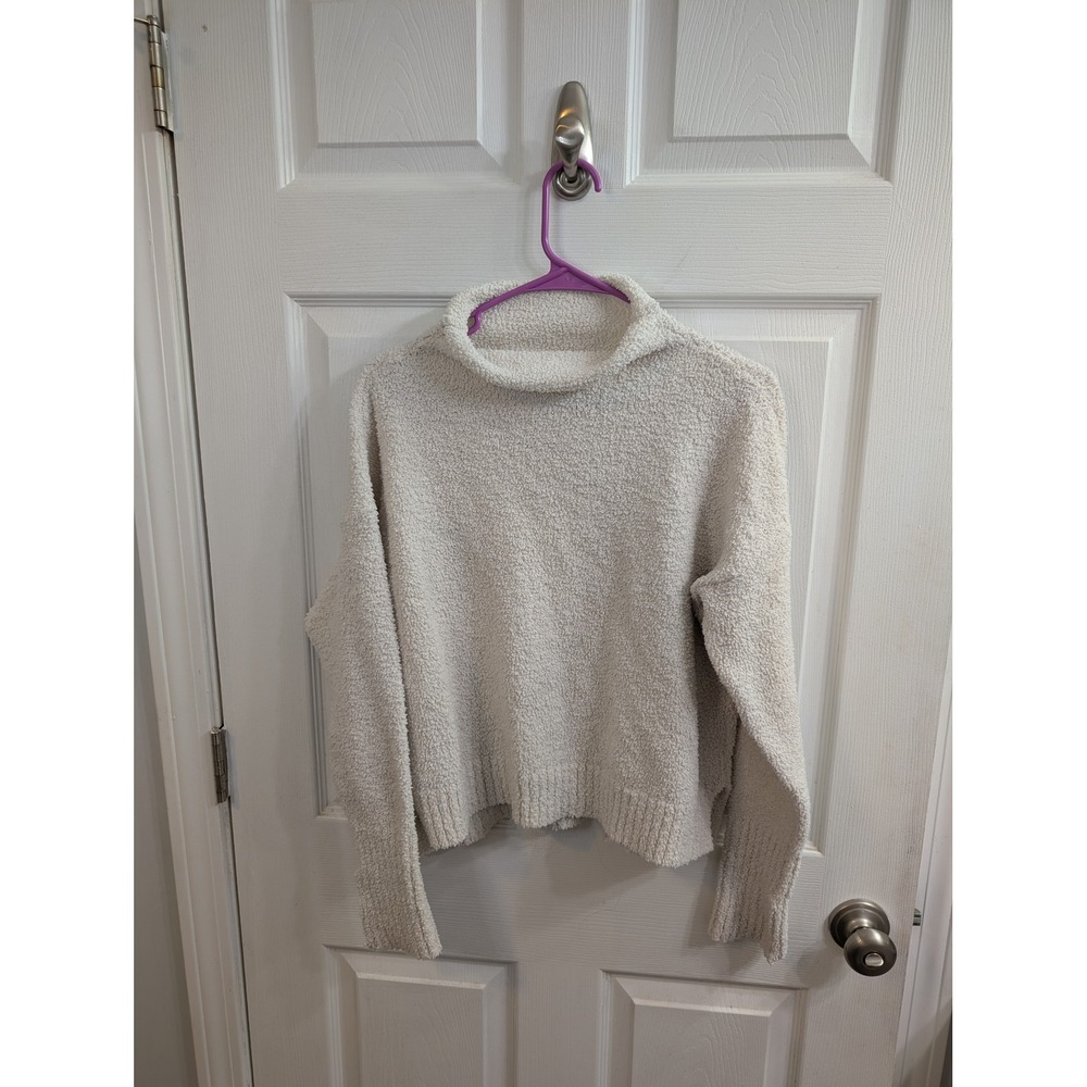 UGG Fuzzy Mock Neck Sweater‎ Womens Cream - Size S